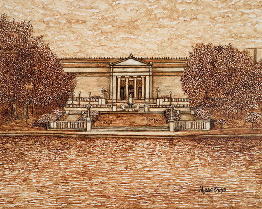 The Cleveland Museum of Art from Wade Lagoon Coffee Painting